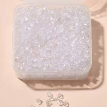 1 Box 300 Pieces / Earring Back Plug DIY Earring Hooded Earring Back Hair Ring Accessories 4mm Women's Fashion Earplugs - 白色 - 查看 5