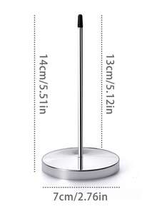 1pc Kitchen Order Clip Check Bill Receipt Memo Spike Bill Clip, Stainless Steel Menu Stand, Bill Receipt Check Axis, Restaurant Receipt Holder, Menu Clip, Applicable For Office Bar Home - Silver - View 2