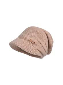 1 Mũ Lông Cừu Ấm Áp Mùa Đông Cho Nữ, Mũ Len Thời Trang Ngoài Trời Với Vành Rộng, Bảo Vệ Tai Và Sử Dụng Thông Thường Sau Sinh - Màu Khaki - Xem 11