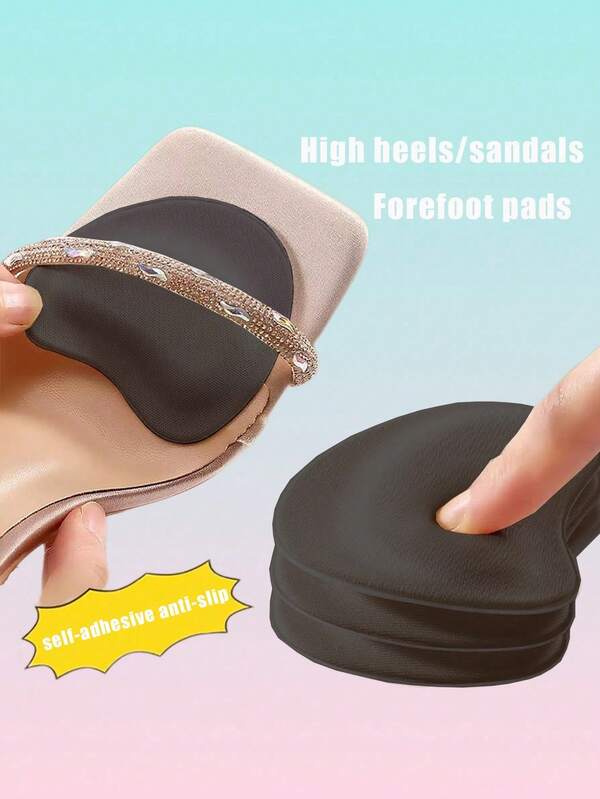QKC 1 para miękkich, samoprzylepnych, antypoślizgowych wkładek na przód stopy do wysokich obcasów i sandałów, jesień/zima