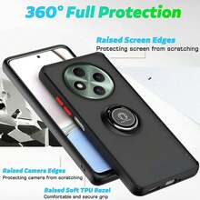 OPPO Reno 12F 5G/OPPO F27 5G 手机壳，TPU + 硬质 PC 磁吸车载支架保护套 - 紅色 - 查看 5