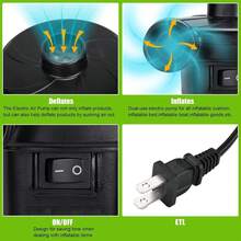 VASA NAMA Bomba De Aire Eléctrica Portátil, 150W Bomba Iador Electrico con 3 Boquillas de cojín de Aire, Desiadora para Camping al Aire Libre Colchón Hinchable, Sofá, Juguetes Hinchable - negro - Ver 6