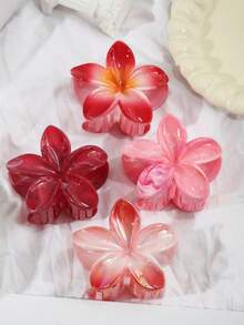 4/3/1 件装 8 厘米/3.14 英寸红色浪漫花朵造型塑料发夹，AB 彩，适合女性，优雅简约的风格，日常佩戴、派对、海滩等场合的理想之选，完美适用于马尾辫、发髻、化妆和各种配饰，适合所有人，是复活节、主题派对、愚人节、舞台表演、圣诞袜填充物、女士圣诞袜填充物、礼物、礼物、圣诞袜填充物、女士礼物、礼物、礼物、成人圣诞袜填充物、成人圣诞袜填充物、发饰、女士配饰、圣诞袜填充物、成人礼发饰、发饰、女士礼物创意、美容圣诞袜填充物、女士夏季优雅爪夹的最佳生日礼物 - 彩色 - 查看 3