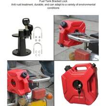 Cerradura del soporte del tanque de aceite de gas, soporte del tanque de gasolina, soporte de latas de gasolina, evita fugas antirrobo, para tanque de combustible de 3L 5L barril - #611 - Ver 9