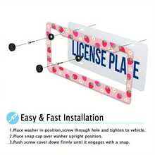 2pcs Patriotic Eagle License Plate Frame, Flag License Plate Frame ABS Material,Fits 6x12 Inch Standard US Size,License Plate Frame America,Comes With Mounting Screws,Flag-Themed Car Modification,Car Accessories Exterior