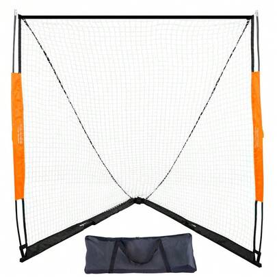 Portable 6' X 6' Lacrosse Goal With Carry Bag - Lightweight Fiberglass Rod Net For Backyard Training - Easy Setup For Youth And Adults - Ideal For Pra