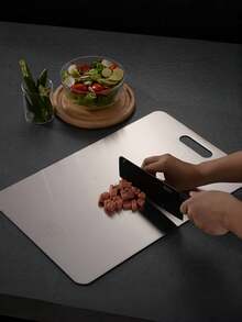 1块优质钛合金砧板 - 双面设计，不锈钢材质，适用于厨房和餐厅，厨房砧板，日本双面医用级钛金砧板 - 高级卫生且经久耐用的优质砧板 - 彩色 - 查看 9