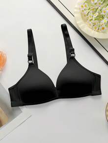 VIOMISHA V-Style Bra Women's Casual Black Push Up Padded Bra With Medium Stretch Fabric And Adjustable Straps - màu đen - Xem 2