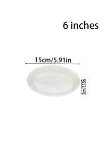 1pc Oval Japanese-Style Deep Dish, Fish Plate, High-End Ceramic Steaming Fish Plate, Egg-Shaped Elegant White Vegetable/Rice/Dessert Plate, Soup Bowl,Kitchen,Christmas Gift