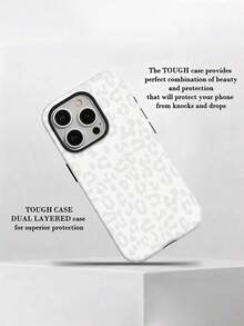 White Leopard Print Design Elemt-Design Phone Case, Suitable For Models 16, 15, 14 Pro Max, 13, 12, 11, XR, XS Plus Phone Cases, Made Of TPU Silicone Material, Providing Shock And Drop Protection, With Drop Protection Function, And Has A Very Good Hand Feel.It Is The Most Suitable Gift For Family, Frids, And Loved Ones..Holiday Phone Accessories.Pink Christmas 17 Pro Max Case Family Cover 17 Pro Max An Excellent Gift For Friends Girlfriend Or Boyfriend Fundas Cheap Gifts For Women Y2k Phone Case Anime Mobile Phone Case Phone Cases Cute Phone Cases Bear Phone Case New Year Mobile Phone Case - White CZ Hollow Out 222 - View 1
