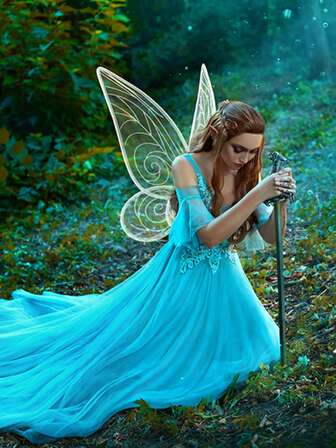 Adult Colorful Butterfly Angel Wings, Fairy Ear Headband Set, Suitable For Halloween Party And Halloween Cosplay