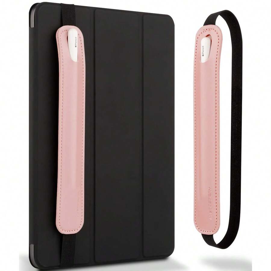 Estuche compatible con Apple Pencil (1.ª y 2.ª generación) Funda de lápiz Funda de lápiz Accesorios de cuero PU Banda elástica para todas las tabletas, incluido el iPad Pro 12.9 11 pulgadas Air 4.ª generación - Rosa - Multicolor - Ver 1