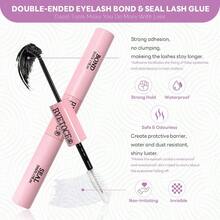 Lash Cluster Glue And Seal Kit With Lash Glue Remover And Tweezers Lash Extension Clusters Fast Removal, Portable Eyelash Brush Eyelash Extension Beginners