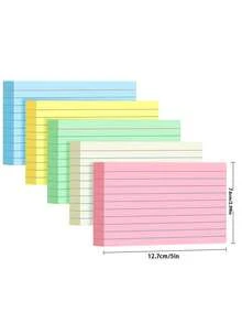 Tarjetas de índice de colores 3x5 pulgadas, fichas para aprendizaje, tarjetas 3x5 pulgadas resistentes y gruesas para uso en oficina, hogar y escuela, colores surtidos, empaquetadas individualmente por color, 50 tarjetas por paquete