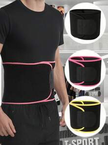 1pc, 2025 New Style Sweat-Absorbing Waistband For Sports And Fitness, Waist Support For Deep Squats And Running Training, Belly Control Belt For Men And Women, Fat Burning, Body Shaping, Warm And Cold-Proof - Multicolor - View 2