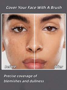 OEIEZ Concealer Brush Under Eye Mini Angled Flat Top Kabuki Nose Contour Brush For Concealing Blending Setting Buffing With Powder Liquid Cream Cosmetic Pro Small Makeup Foundation Brushes,Foundation Brush,Concealer Brush,Blush Brush,Contour Brush,Blush Brush,Bronzer Brush,Powder Brush,Foundation Brush,Blush Brush - Multicolor - View 5