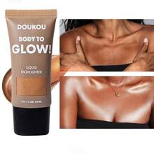 DOU KOU 2PC Body Shimmer Oil, Glow Liquid Illuminator Pure Gold, Tanner Cream, Tanning Lotion,  For A Sun-Kissed Glow, Bronzer To Get Dark Fast For Tattoo, Outdoor Tanning Lotion, Airplane Travel Essentials, Travel Size Toiletries