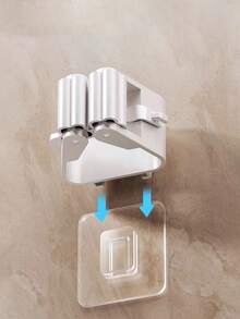 Estante para trapeador, gancho para trapeador, abrazadera para trapeador, abrazadera de almacenamiento de trapeador y escoba montada en la pared, estante colgante para trapeador, abrazadera de almacenamiento de herramientas multifuncional para baño, cocina y jardín, accesorios de limpieza