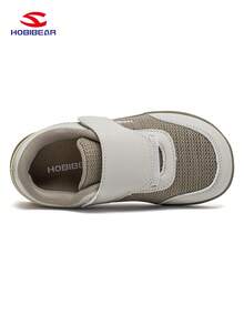 HOBIBEAR 1 pereche de pantofi sport pentru copii, pantofi desculți pentru băieți și fete, pentru mersul pe jos confortabil în aer liber, concepuți cu cârlig și buclă ușor de curățat pentru copiii care își murdăresc ușor pantofii - Gri - Vizualizare 5