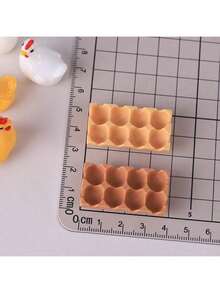 Mini Food Play Dollhouse Egg Tray Box With Yellow And White Speckled Quail Eggs, Miniature Simulated Kitchen Toy Model