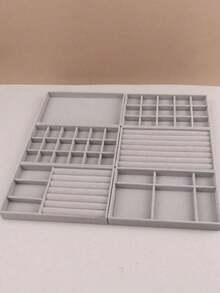 10pcs/Set Jewelry Tray, Jewelry Display Organizer Trays, Stackable Jewelry Tray, Drawer Jewelry Tray, Elegant Jewelry Organizer Tray, Portable Jewelry Stand, Grid Jewelry Tray, Jewelry Storage Tray, Jewelry Box, Jewelry Organizer, Drawer Storage Box, Suitable For Earrings, Necklaces