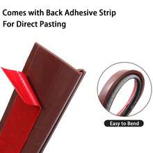 Door Sweep For Door Bottom, Integrated Bottom Door Draft Stopper With Brush, Self-Adhesive Under Door Seal For Insect/Dust/Noise/Hot Or Cold Air Insulation, 100cm