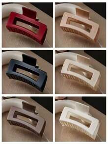 1 Stück/6 Stücke einfarbige, weiche Silikon Haarkralle, weicher Aufprallschutz für den Hinterkopf, langanhaltend Clip mit Premium-Gefühl, weiche Silikon Haarspange geeignet für alle Jahreszeiten, Damen