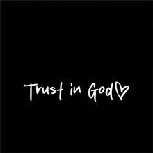 "Trust In God" Christian Miracle Workshop Rearview Mirror Decal - Self-Adhesive, Shiny, Perfect For Teachers And Religious Gifts, Heart-Shaped Symbol, Religious Car Accessory | Inspirational Quote | Easy To Install, Christian Decor, Home Decor Wall Decor Room Decor Wall Stickers Wall Sticker Stickers