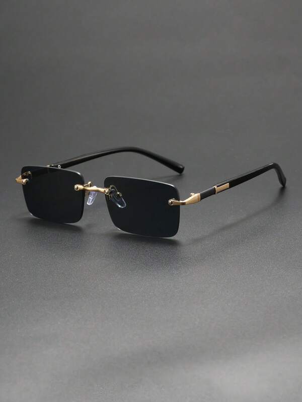 Metal Frameless Edged Men's Fashion Glasses