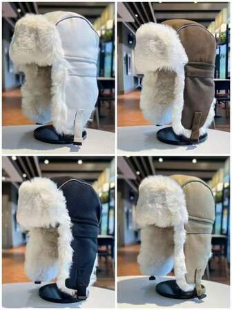 Unisex Warm Thermal-Lined Windproof Earflap Hat, Suitable For Cycling, Winter, Northeast China, Couples