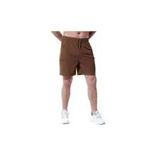 - Pantalones cortos deportivos de senderismo para hombre, elsticos, de secado rpido, con bolsillos con cierre, para pesca, viajes - M + 10 - café - Ver 7
