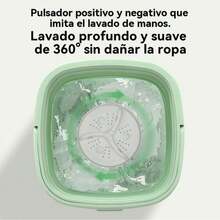 Foldable Washing Machine For Underwear, Mini Portable Washing Machine For Socks - Mint Green - View 4