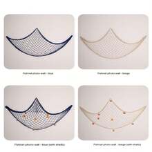 قطعة واحدة من شبكة الصيد للزينة لحفلات الأميرة البحرية، القراصنة، الموضوع البحري، الحفلات تحت الماء والهاواي لوا، ديكور حفلة الشاطئ، مثالي لحفلة القراصنة، اكسسوارات حفلة الموضوع البحري، مثالي لموسم العودة إلى المدرسة، ديكور غرفة النوم، ديكور الحائط