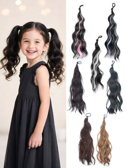 Conjunto de 2 extensões de cabelo sintético ombré, tranças autoenroláveis, acessórios para cabelo, opções de várias cores, fáceis de usar, adequadas para penteados "faça você mesmo", festivais, festas e muito mais