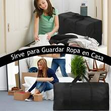 Bolsa de Almacenamiento 2 Unidad, Duffle Bag para Mudanza, Caja con Cremallera y Asas Reforzadas, para Ropa, Juguetes, Colchas y Sábanas - 290 litros - Ver 7