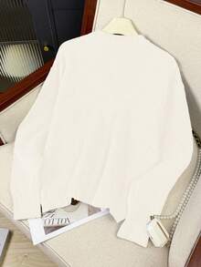 Áo khoác len nữ EAVA kiểu retro, dáng rộng thoải mái, thích hợp cho mùa thu đông, phong cách đường phố, phong cách quý tộc cổ điển. - trắng - Xem 6