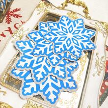 80/40/20 pezzi Tovaglioli monouso da 13 x 13 pollici con motivo a fiocco di neve, si aprono per mostrare quattro motivi ottagonali a fiocco di neve, adatti per la ristorazione quotidiana in occasioni festive, feste di Natale, matrimoni a tema invernale o natalizio, ristoranti occidentali, caffè, ecc.