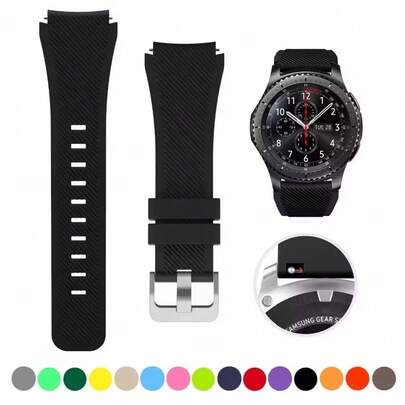 Correa de silicona de 22 mm para Samsung Galaxy Watch 3 45 mm/ Watch GT2 46 mm/Gear S3, pulsera de repuesto para Amazfit GTR 47 mm