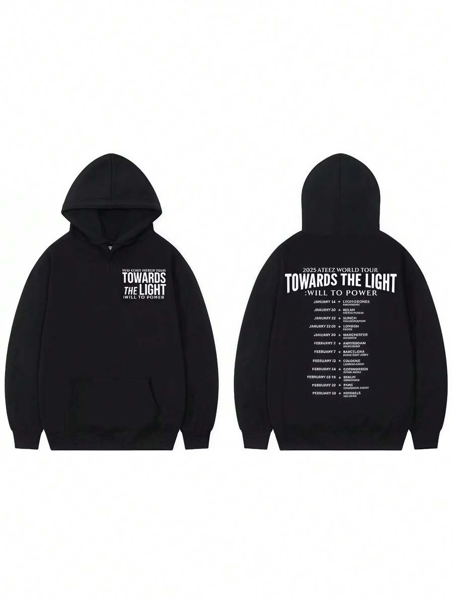 Kpop Towards The Light World Tour 2025 Hoodie Men Women Fashion Hip Hop Pullovers Casual Long Sleeve Oversized Sweatshirts