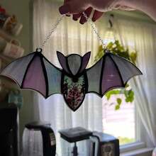 Goth Car Accessories Women, Bat Car Hanging Accessories, Cute Rear View Mirror Decor, Black Bat Ornaments Charm Women Decorations (Bat 1) - Chuồn chuồn - Xem 4