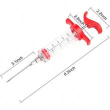 Meat Injector Kit, Plastic Marinade Injector Syringe With Screw - On Meat Needle, Turkey Injector Beef Chicken Grill Cooking - 最初的 - 查看 3