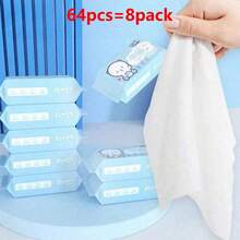 8/16/32/64/128pcs Mini Portable Hand And Mouth Cleaning Wipes - Dusty Blue - View 14