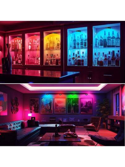 1/3/ Wireless Metal Art Battery Powered LED Picture Lights, Magnetic Lamp, Fairy Lamps, Led Night Light, Lighting, Book Lights Room Adjustable Temperature, Timer, Remote Press Control Perfect Gallery, Stairs, Corridors view 8