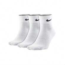 Nike Quick-Dry Soft Comfortable Unisex Training Socks, New Fit-To-Foot Shape Long-Lasting Non-Deforming Training Sports Socks, Minimalist Solid Color Versatile Daily Mid-Calf Socks, Essential Style SX7677-100 - White - View 7