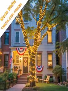 1PC Outdoor Solar String Lights - 20/50/100 LED Solar Christmas Lights With 8 Lighting Modes, IP65 Waterproof, For Yard, Fence, Balcony, Party, Christmas Tree Decoration, Wedding, Garden Decor - Solar Led String Light - 查看 14