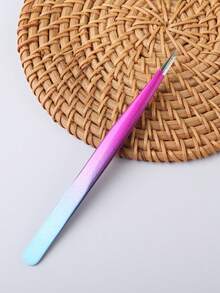 1pc Ombre Color Pointed Tweezer, Multi-Purpose Nail Art Tool For Picking Up Nail Stickers And Accessories