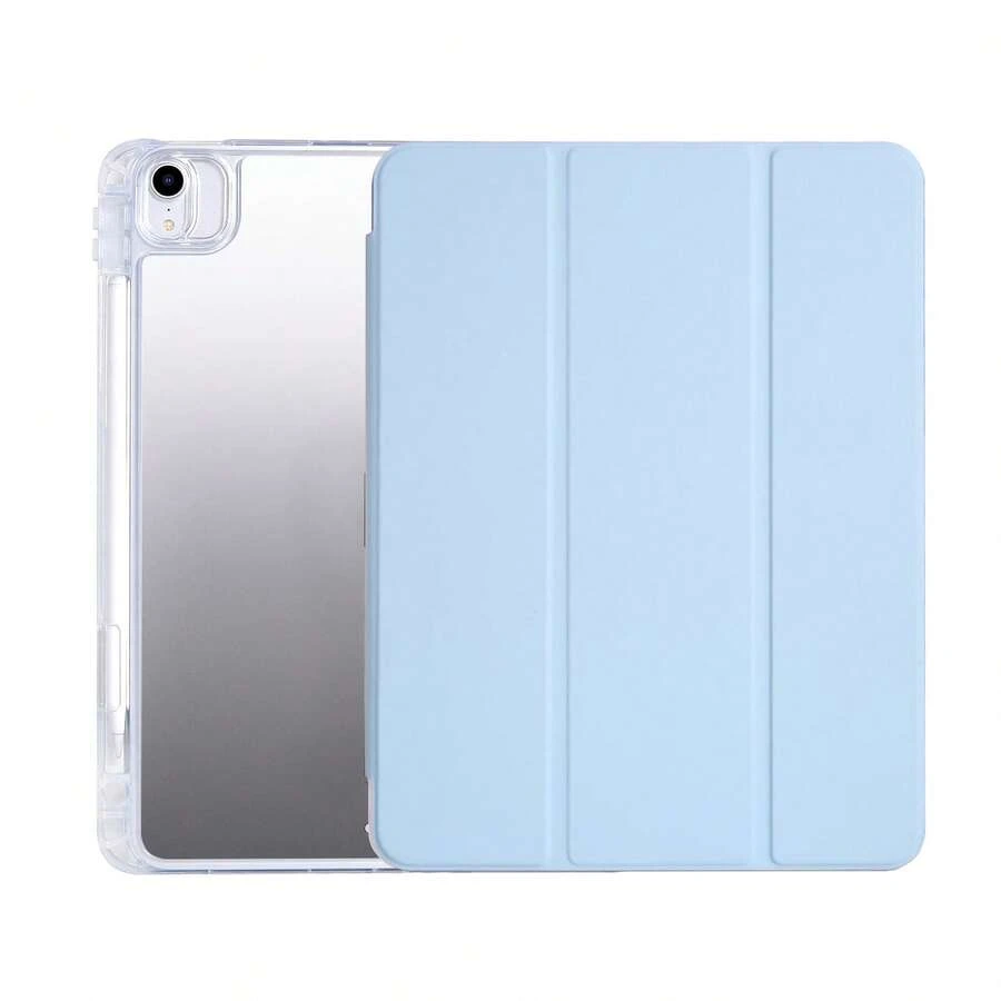 Case Compatible With IPad 10th Generation 10.9 Inch 2022/IPad (A16) 11th Generation 11 Inch 2025/IPad Air 4th/5th, IPad Pro 2020/2021/2022/2024/Mini6/Mini7/Air3/Pro 10.5/M2/M3, Slim Stylish Clear IPad Case With Pencil Holder, Multi Angles Folding Stand Cover