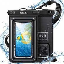 JETech Flotante Bolsa Estanca Móvil, 2 Unidades Funda Impermeable para iPhone 17 16e 16 15 14 Air Pro MAX Plus, Galaxy S25 S24 S23 Ultra, Pixel 10 Series y Otros hasta 7 Pulgadas, Bolsa Seca IPX8 - 1 - Ver 1