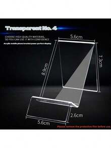 1pc Acrylic Phone Stand, Decorative Desk Phone Holder, Ergonomic Design For Students, Office Workers, Home Use, Learning, Working, Bedrooms, Living Rooms, Kitchens, Live Streaming, Video Calls, Reading, Gaming, Slouchy Companion, Hands-Free, Back To School Essential, Children's Day/Birthday Gift - Multicolor - View 17