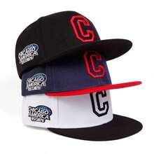 AR 1pc Men's CHICAGO Letter Embroidered Snapback Hat, Adjustable Outdoor Casual Sports Baseball Cap, Suitable For Spring, Fall, Vacation - Multicolor - View 9